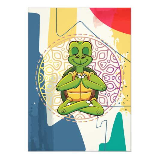 Turtle Lover Turtle Mandala Meditation Fotodruck (Vorne)