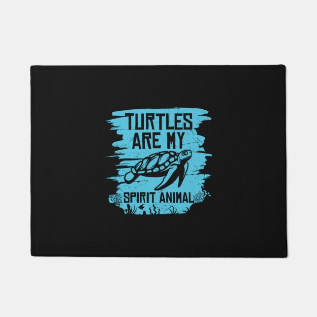 Turtle Lover Turtles Are My Spirit Animals Fußmatte (Vorderseite)