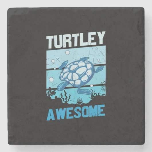 Turtle Lover | Turtley Phantastisch Steinuntersetzer (Vorderseite)