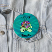 Turtle Lucky Three Ocean Beach Calm Happy Bright Button (Beispiel)