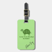 Turtle Luggage Tag | Personalisiertes Design Gepäckanhänger (Vorderseite vertikal)