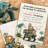 Turtle Magic Ride Geburtstagsparty Einladung