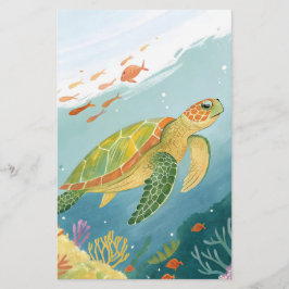 Turtle malen briefpapier