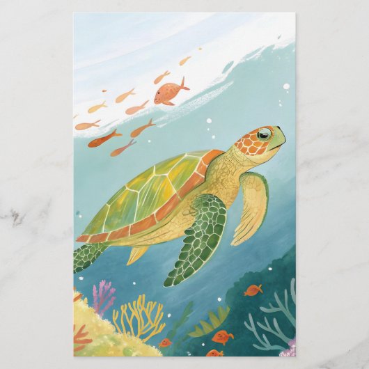 Turtle malen briefpapier (Vorderseite)