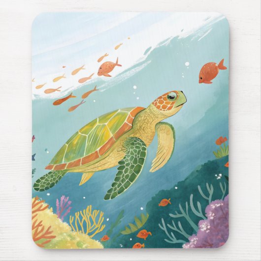 Turtle malen mousepad (Vorne)