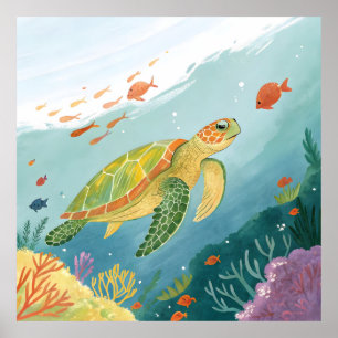Turtle malen poster