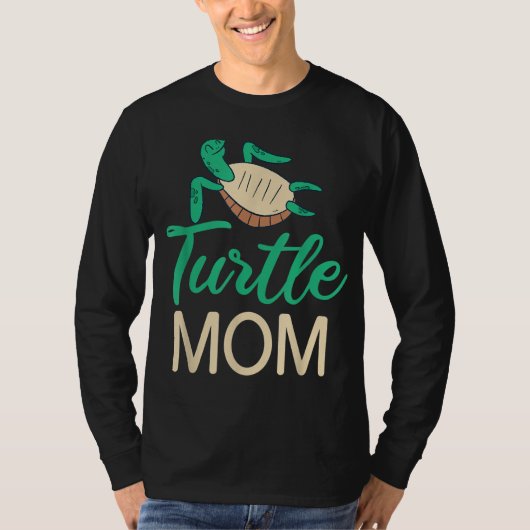 Turtle Mama Niedlich Sea Turtle Lover T-Shirt (Vorderseite)