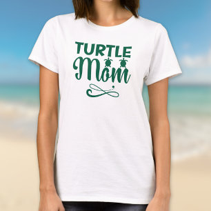 Turtle-Mama Umwelt-Strand-Thema T-Shirt