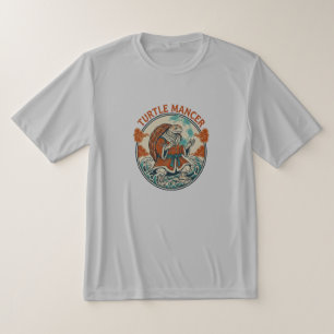 Turtle Mancer Mystiker Ozeanwellen Japanische Kuns T-Shirt