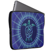 Turtle Mandala Dark Blue Laptopschutzhülle (Vorne Rechts)