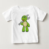 Turtle Mechanic Wrench Baby T-shirt (Vorderseite)