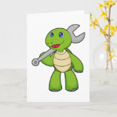 Turtle Mechanic Wrench Karte (Gelbe Blume)