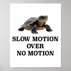 Turtle-Meme 'Slow Motion statt gar keine Bewegung' Poster