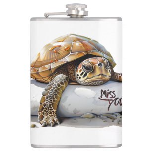 Turtle Miss You Flask Flachmann