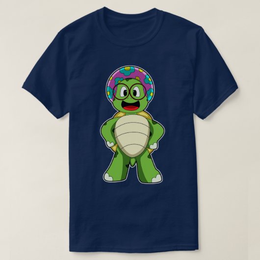 Turtle mit Hut T-Shirt (Design vorne)