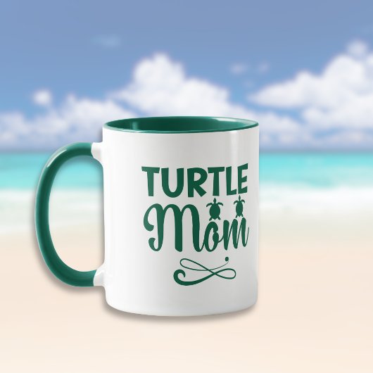 Turtle Mom Environmental Beach Theme Tasse