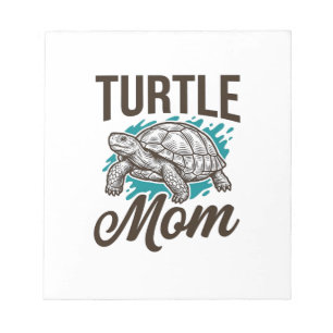 Turtle Mom Vintage-Stichvektor-Design_1 Notizblock