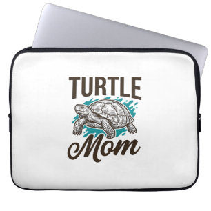 Turtle Mom Vintage-Stichzeichnung Vektor Design_1 Laptopschutzhülle