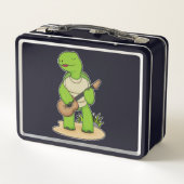Turtle Musician Gitarre Metall Brotdose (Rückseite)