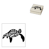 Turtle-Nerd Gummistempel (Stempel)