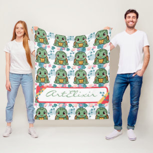 Turtle Niedlich Kawaii Fleecedecke
