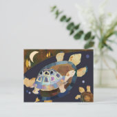 Turtle Night Postkarte (Stehend Vorderseite)
