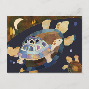 Turtle Night Postkarte