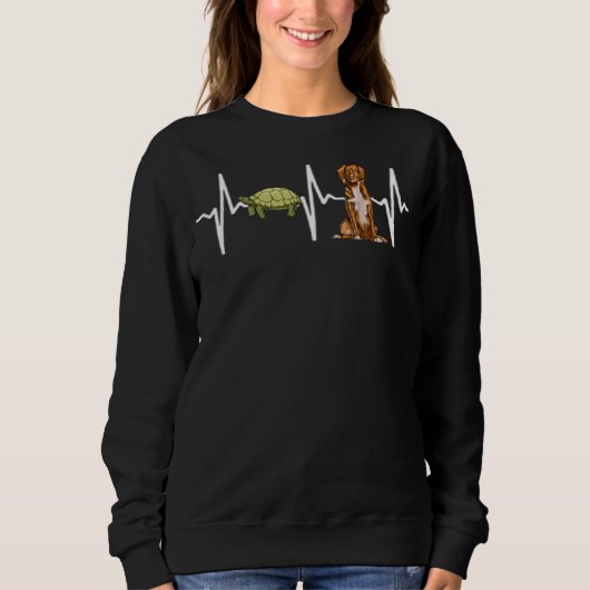 Turtle Nova Scotia Duck Tolling Retrievers Heartbe Sweatshirt (Vorderseite)