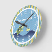 Turtle Ocean Reef Nursery Personalized Wall Clock Runde Wanduhr (Winkel)