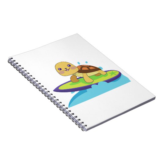 Turtle on surfboard notizblock (Rechte Seite)