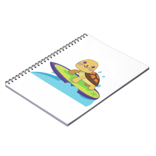 Turtle on surfboard notizblock (Linke Seite)