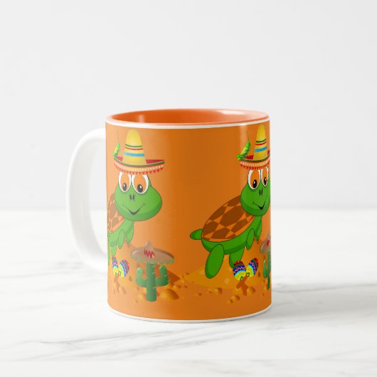Turtle Orange Tasse (Vorderseite Links)