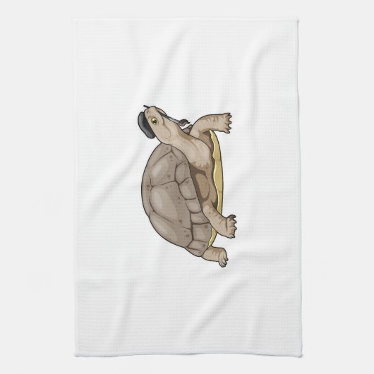 Turtle Painter Paint brush Geschirrtuch (Vertikal)