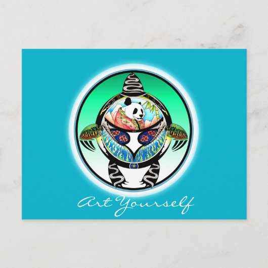 Turtle Panda Postkarte (Vorderseite)