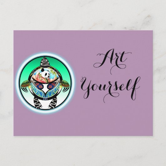 Turtle Panda Postkarte (Vorderseite)