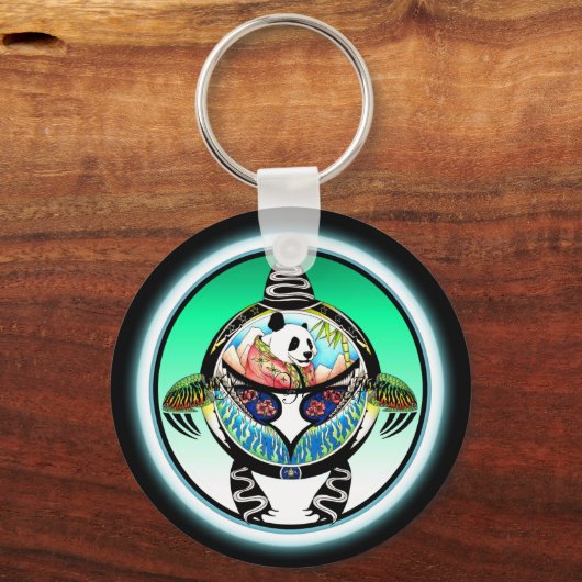 Turtle Panda Schlüsselanhänger (Vorderseite)