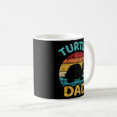 Turtle Papa Vintag Retro Vatertag Geschenk Kaffeetasse (VorderseiteRechts)