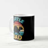 Turtle Papa Vintag Retro Vatertag Geschenk Kaffeetasse (Vorderseite Links)