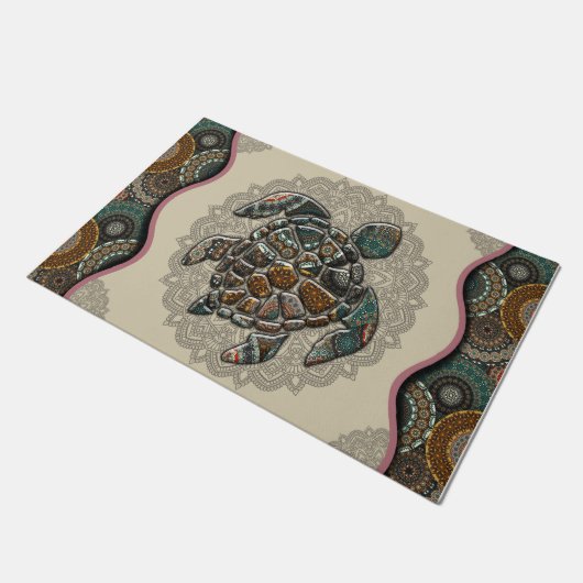 Turtle Pattern Doormats, Turtle Lover Rugs Fußmatte (Schrägansicht)