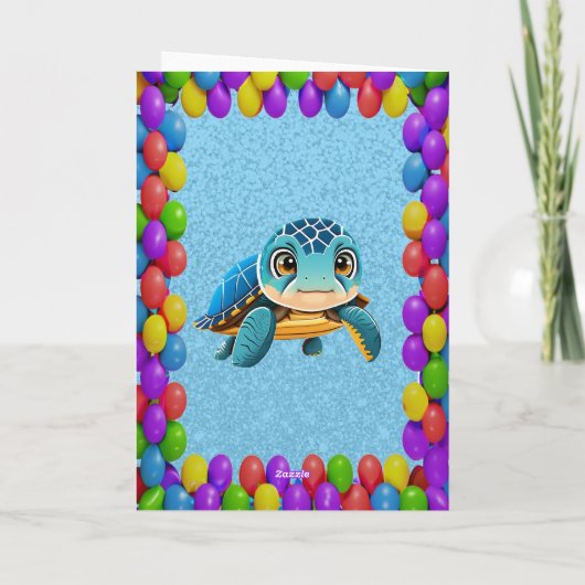 Turtle Personalisiert Fun Grußkarte Geburtstag Karte (Rückseite)