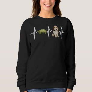 Turtle Petit Basset Griffon Vendeen Heartbeat Dog Sweatshirt
