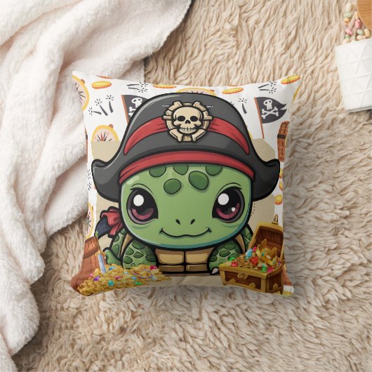 Turtle Pirate Geld Kissen (Decke)