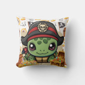 Turtle Pirate Geld Kissen (Vorderseite)
