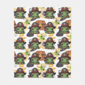 Turtle-Piratengeld-Muster Fleecedecke (Vorderseite)