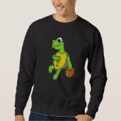 Turtle plays and loves Basketball Sweatshirt (Vorderseite)