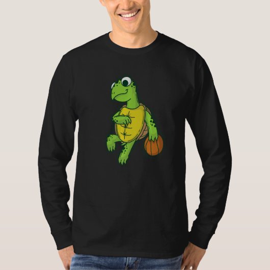 Turtle plays and loves Basketball T-Shirt (Vorderseite)