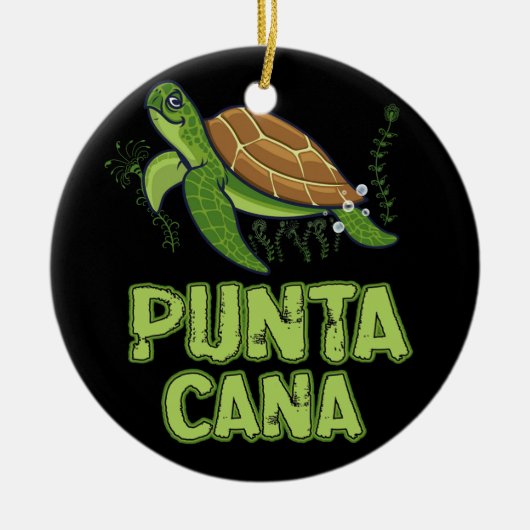 Turtle Punta Cana Dominikanische Republik Souvenir Keramik Ornament (Vorne)