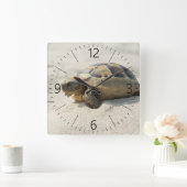 Turtle Quadratische Wanduhr (Zuhause)