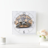Turtle Quadratische Wanduhr (Zuhause)