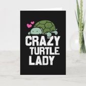 Turtle Quote Crazy Turtle Lady Karte (Vorderseite)